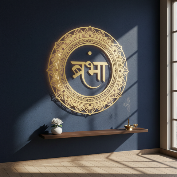 ArcDew Lord Brahma Calligraphy Acrylic Wall Art - The Creator..
