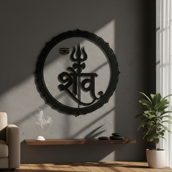 ArcDew Lord Shiva Calligraphy Framed Acrylic Wall Art - Transformation