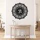 Lotus Mandala Om Acrylic Wall Art Black 1