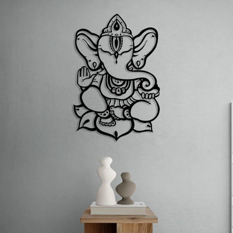 Om Ganesha (Ganpati) Calligraphy Black