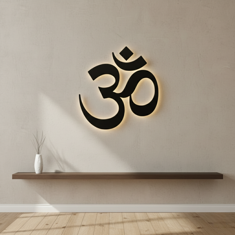 ArcDew Premium "Om" (ॐ) Sacred Symbol Acrylic Wall Art Black
