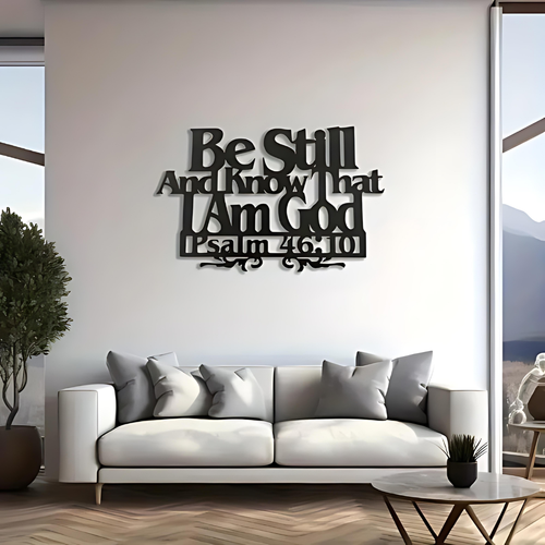 Psalm 46:10 Wall Art – Be Still and Know That I Am God | Christmas Gift UAE