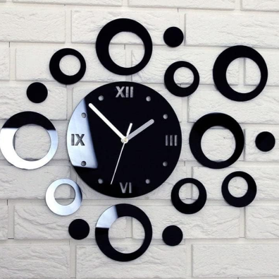 ArcDew Roman Rings DIY Acrylic Wall Clock | Elegant 24×24 inch Customizable Modern Timepiece UAE