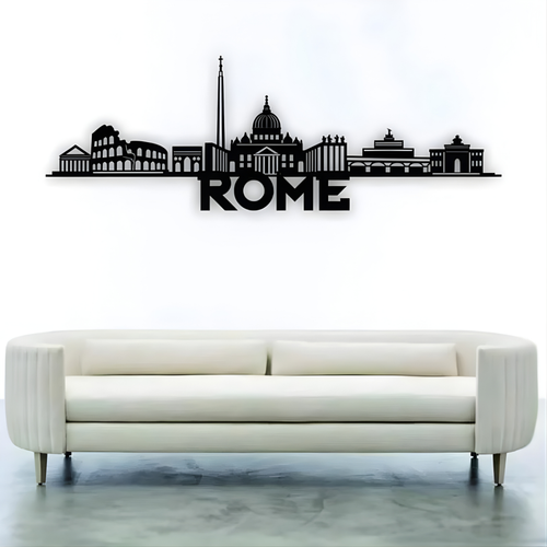 Rome Italy Skyline Decal Minimalist Travel Art
