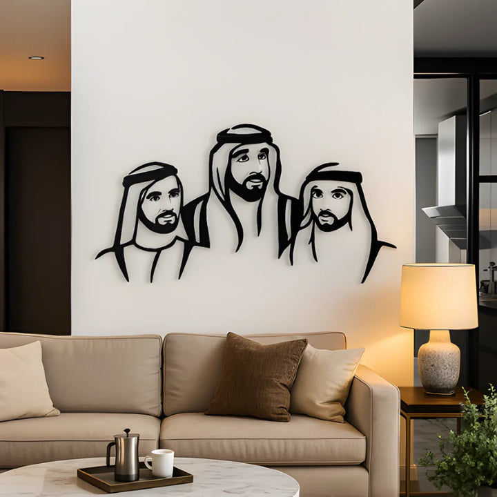Arcdew - Sheikh Khalifa, Mohammad & Hamdan Acrylic Portrait | Acrylic