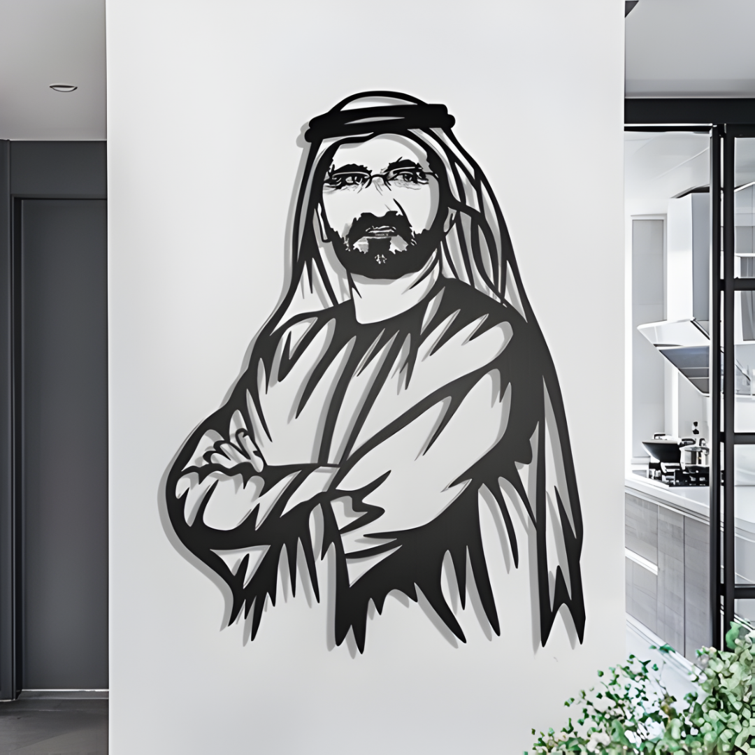 ArcDew Sheikh Mohammed bin Rashid Al Maktoum Acrylic Portrait.
