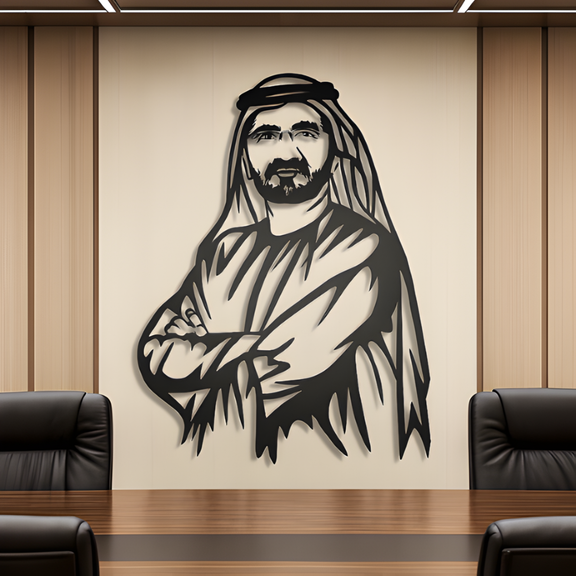 ArcDew Sheikh Mohammed bin Rashid Al Maktoum Acrylic Portrait