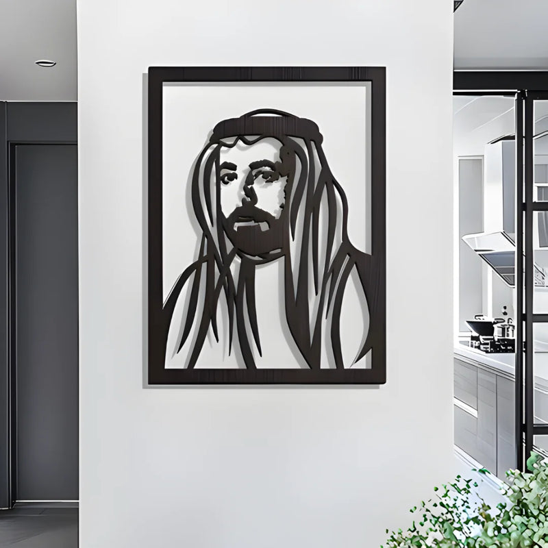 Sheikh Sultan Al Qasimi Acrylic Wall Portrait Black