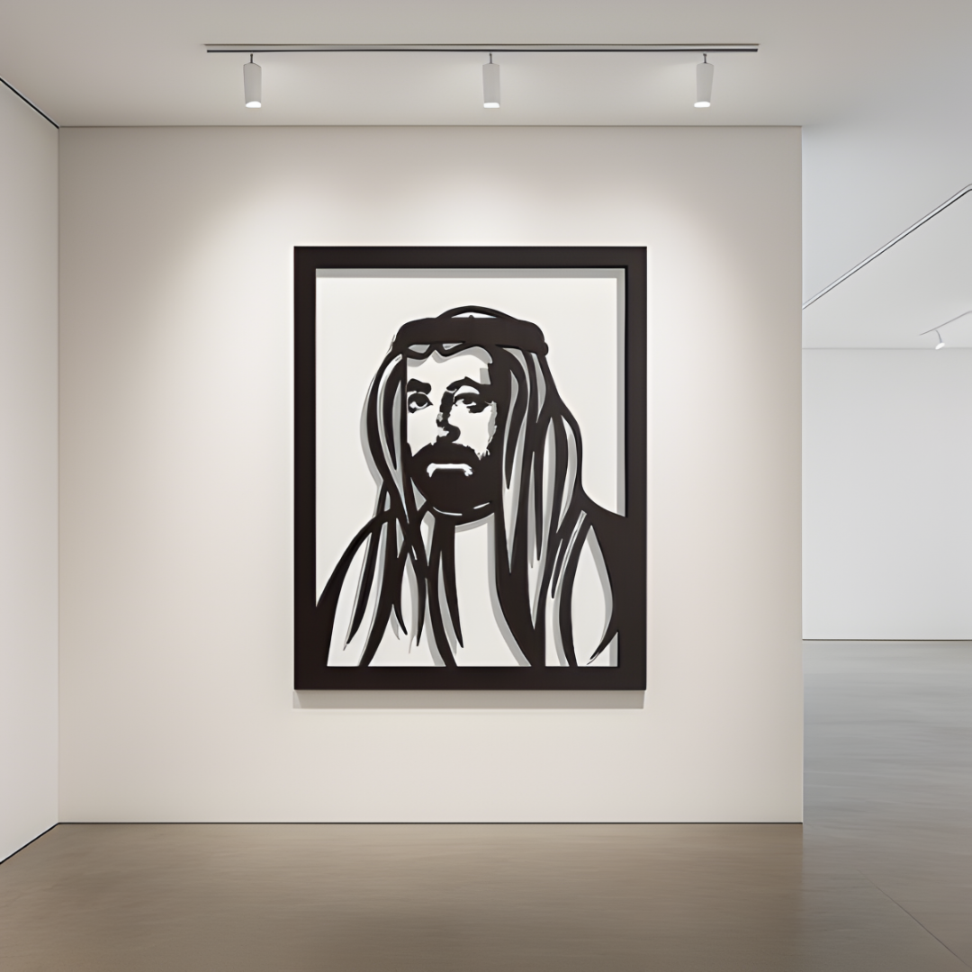 ArcDew Sheikh Sultan Al Qasimi Acrylic Wall Portrait - Revered Sharjah Ruler Tribute for UAE Heritage