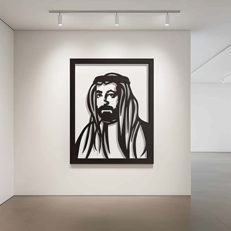 ArcDew Sheikh Sultan Al Qasimi Acrylic Wall Portrait - Revered Sharjah Ruler Tribute for UAE Heritage