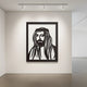 Sheikh Sultan Al Qasimi Acrylic Wall Portrait Black 2