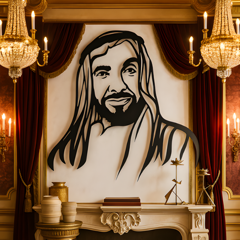 ArcDew Sheikh Zayed bin Sultan Acrylic Portrait - Iconic UAE Founder Wall Art for Patriotic