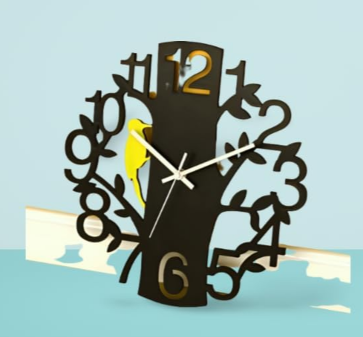ArcDew Sparrow’s Nest Acrylic Wall Clock S | Elegant 12×12 inch Modern Home Décor UAE