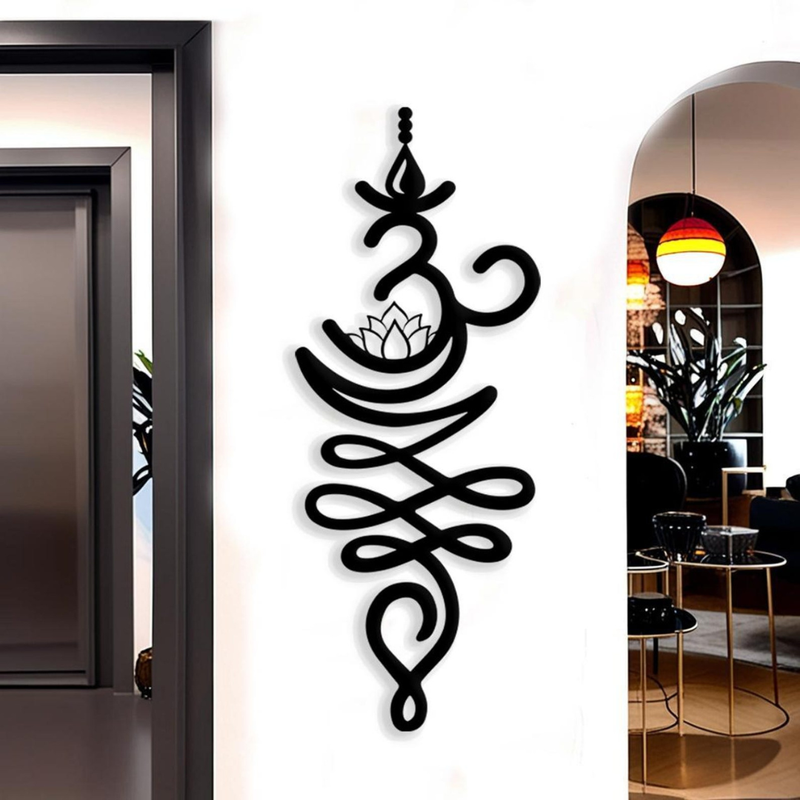 ArcDew Spiritual Unalome & Lotus Premium Acrylic Wall Art