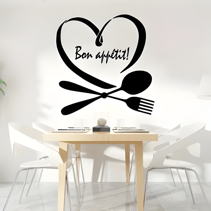 Arcdew - Spoon & Fork with Heart Acrylic Wall Decal | Beautiful Kitchen Decor for UAE Homes & Restaurants | Acrylic - Translation missing: en.products.product.alternate_image