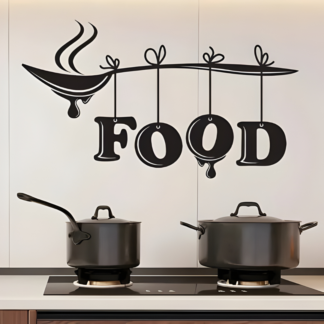ArcDew Spoon With Food Acrylic Wall Decal - Beautiful Kitchen Decor for UAE Homes & Restaurants.