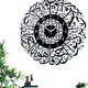 ArcDew Surah Ikhlas Acrylic Wall Clock | Islamic Calligraphy Timepiece for Spiritual Home & Office Décor UAE Black