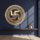Swastika Framed Acrylic Wall Art Gold