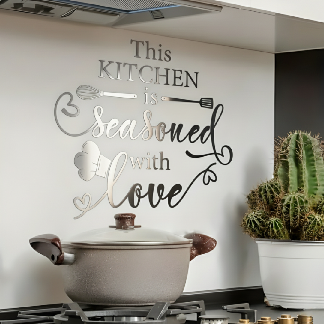 ArcDew – This Kitchen is Seasoned with Love Acrylic Wall Décor | UAE...