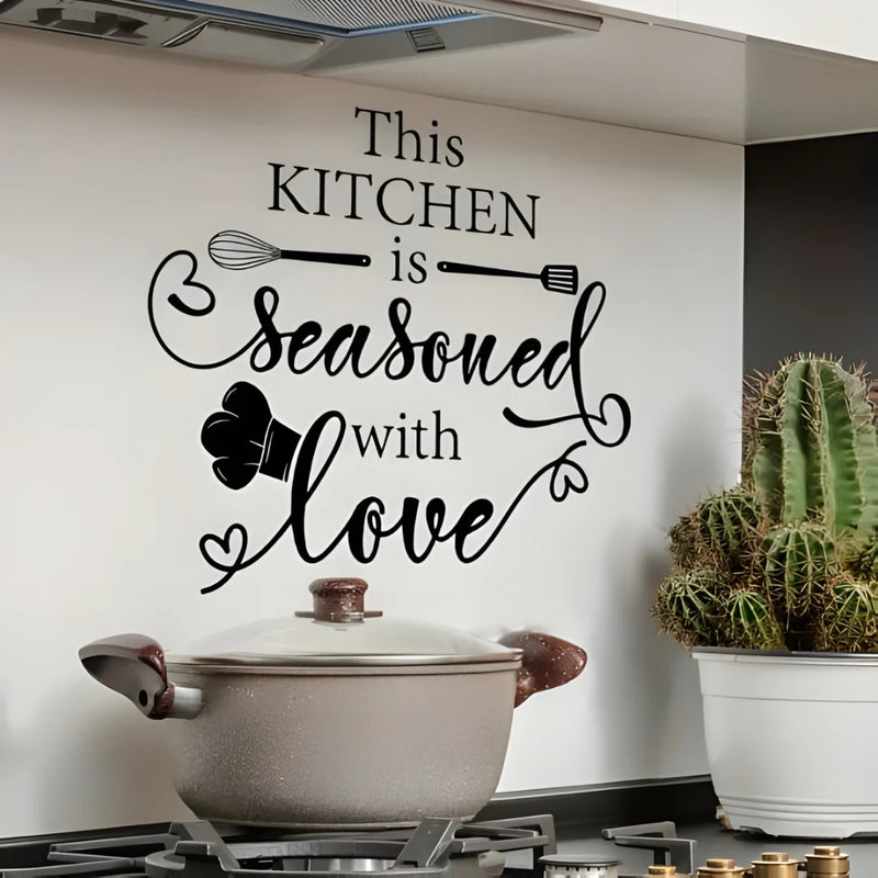 his Kitchen is Seasoned with Love Black 1