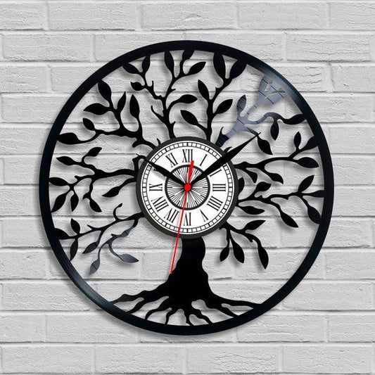 ArcDew Tree Round Acrylic Wall Clock | Nature-Inspired Circular Wall Art for Modern UAE Homes & Offices