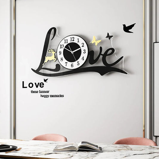 Arcdew 3D Love Wall Clock | Acrylic Wall Clock for Home Décor in UAE