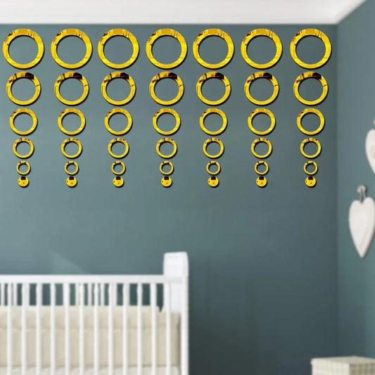 Arcdew 3D Ring 42 Silver Acrylic Mirror | Modern Wall Décor in UAE
