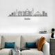 Dehli Skyline Wall Art Black 1