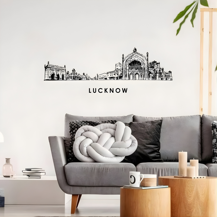 Arcdew - Acrylic Black Lucknow Skyline Wall Art for Home Decor | Acrylic