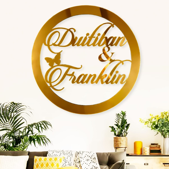 Arcdew Acrylic Monogram | Personalized Wall Art Gift for Couples in UAE