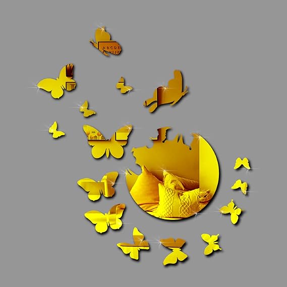 Arcdew Butterfly Decoration Mirror | 3D Acrylic Wall Art in UAE
