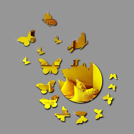 Arcdew Butterfly Decoration Mirror | 3D Acrylic Wall Art in UAE