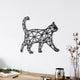 Cat Walking Wall Art Black 1