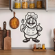 Arcdew Chef With Fork Kitchen & Dining Wall Decor | Acrylic Wall Art for Home.