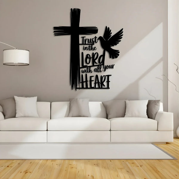 Cross, Dove & Bible Quote – Christian Wall Decal UAE | Christmas & Baptism Gift for Church & Home