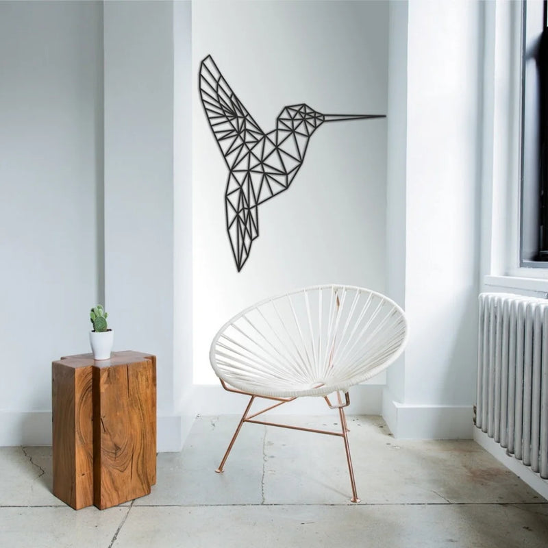 Humming bird Acrylic Wall Art Black