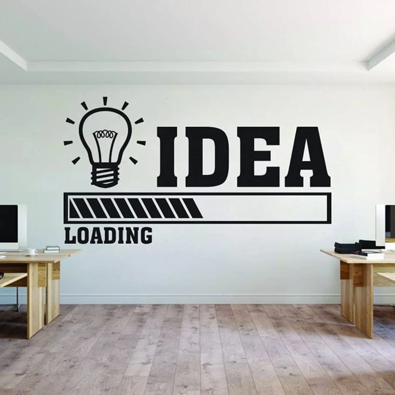 Idea Office Work Acrylic Wall Art Black