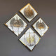 Islamic Calligraphy Set in Gold out silver on white 1