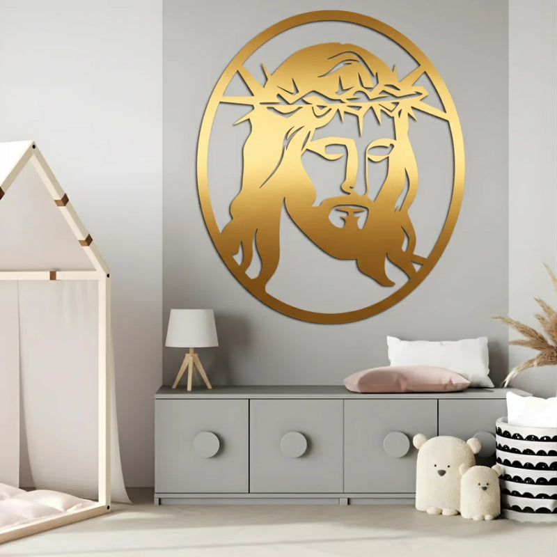 Jesus Christ Frame Wall Décor Gold