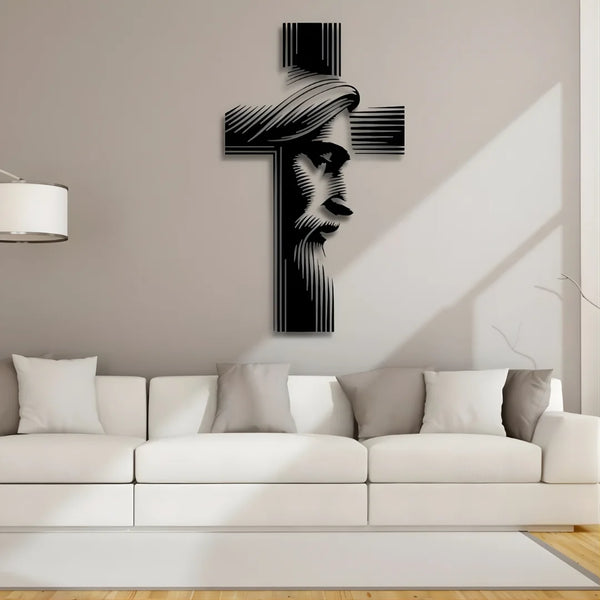 Jesus & Cross Wall Decal UAE | Christian Home & Church Decor for Christmas & Baptism