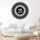 Lotus Mandala Om Acrylic Wall Art Black