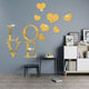 Love & Heart Acrylic Wall Decoration Gold 1