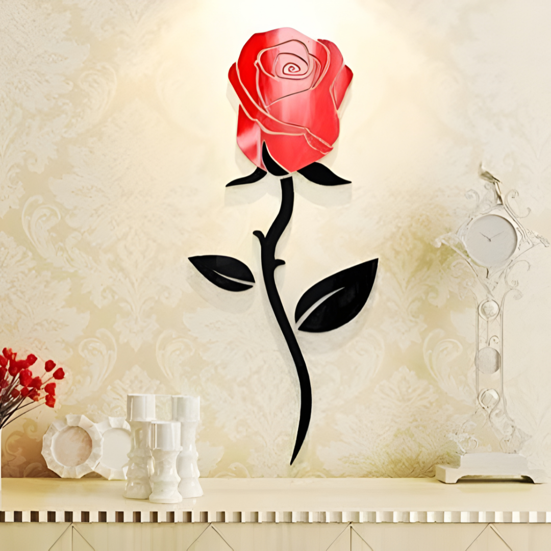 Arcdew Rose Flower Wall Art | Romantic 3D Acrylic Wall Décor in UAE.