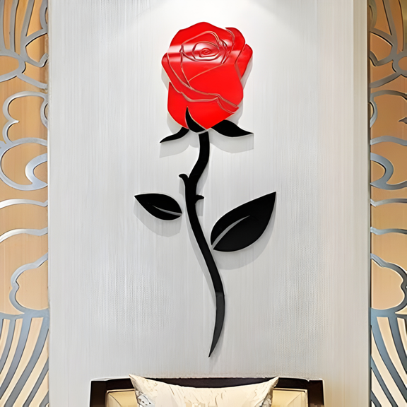 Arcdew Rose Flower Wall Art | Romantic 3D Acrylic Wall Décor in UAE