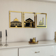 Arcdew Set of Masjid Al-Aqsa, Masjid Al-Haram & Masjid An-Nabawi | Acrylic Islamic Wall Art UAE Gold.
