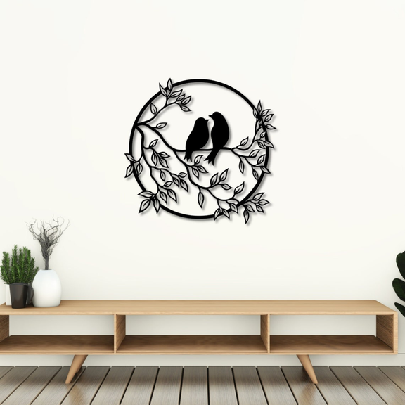 Arcdew Sparrow Wall Decor | Bird on Tree Branch Acrylic Wall Art for Home & Office – UAE Black