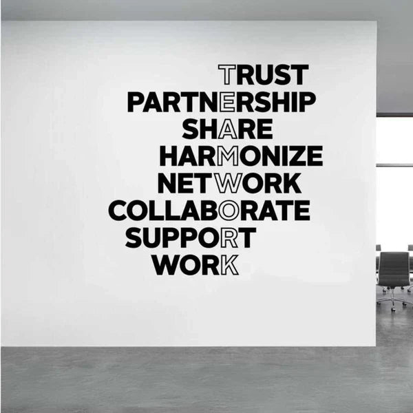 Arcdew Team Work Acrylic Wall Art | Motivational Office 3D Wall Décor in UAE