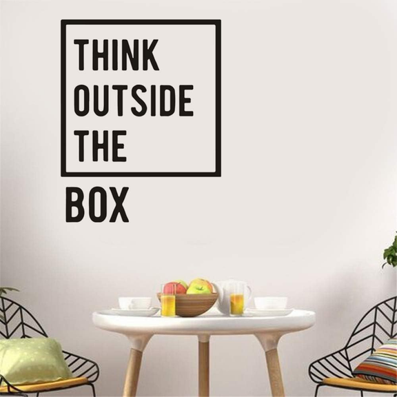Arcdew Think Outside The Box Acrylic Wall Art | Motivational 3D Office Décor 