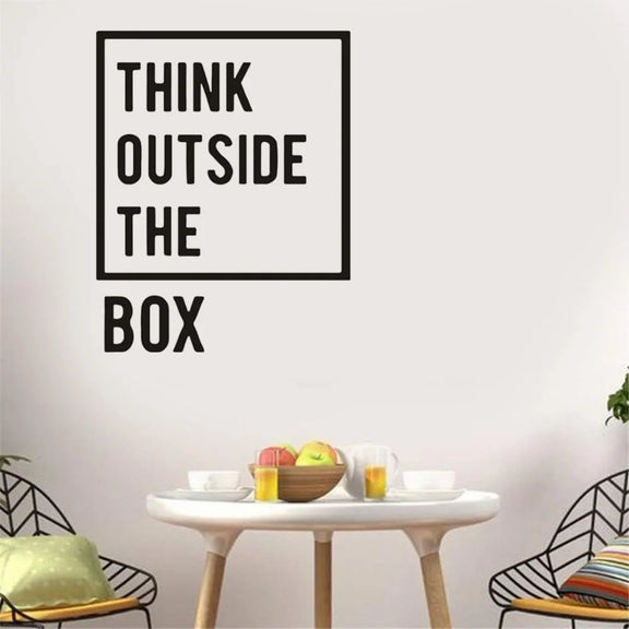 Think Outside The Box Acrylic Wall Art | Motivational 3D Office Décor ...