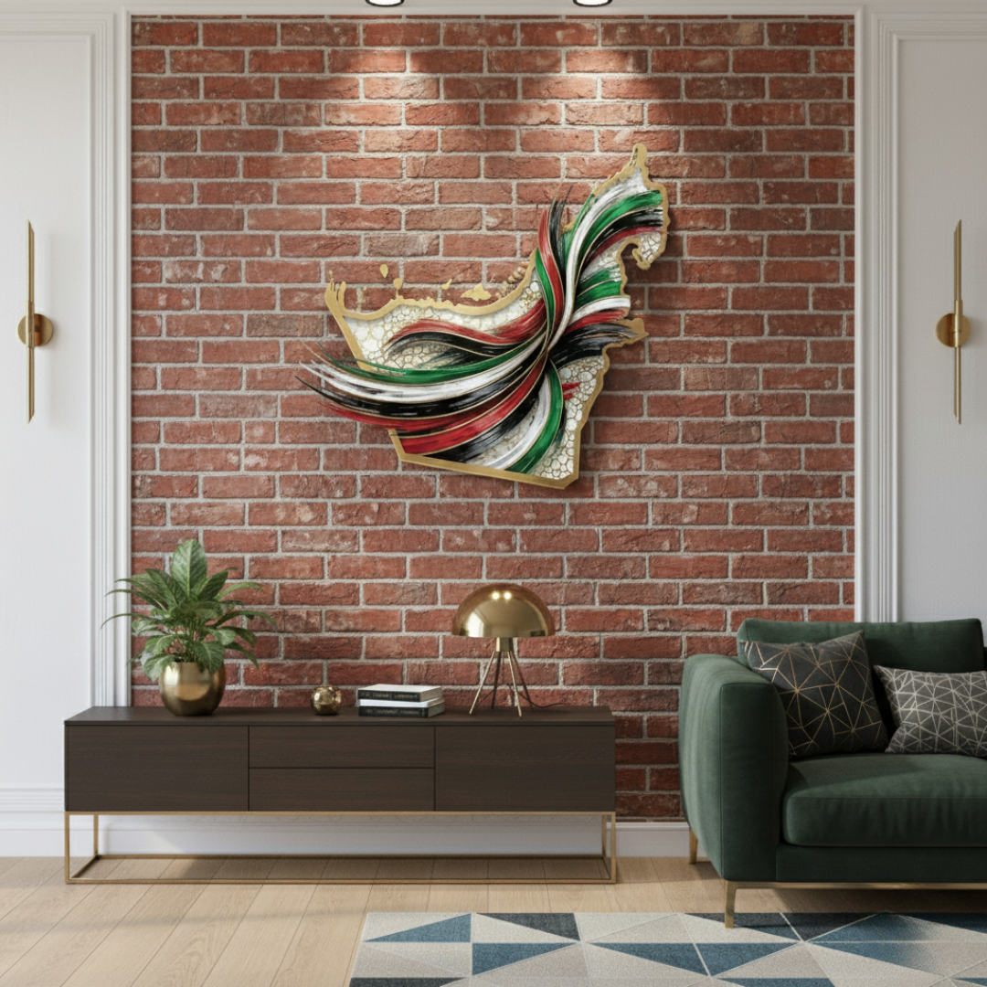 Arcdew's Abstract UAE Map Flag Acrylic Wall Art...